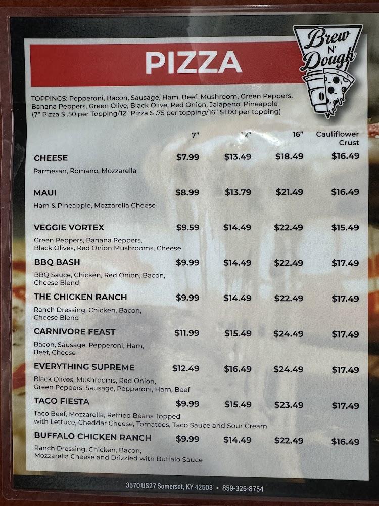 Brew N' Dough Menu image 2
